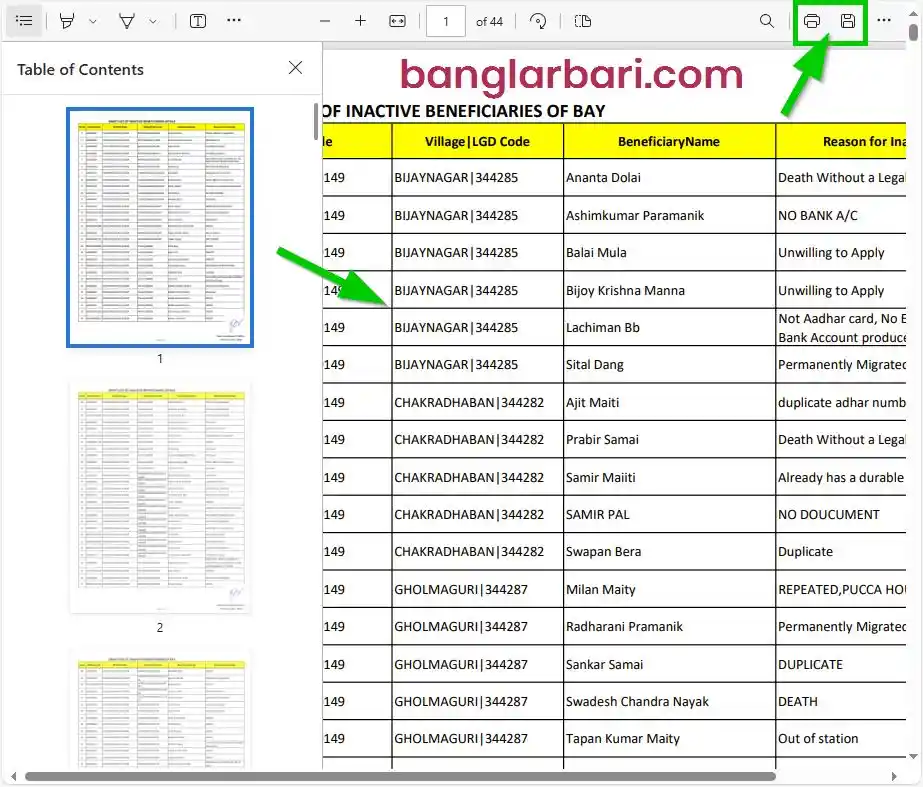 Purba Medinipur Banglar Bari List Download